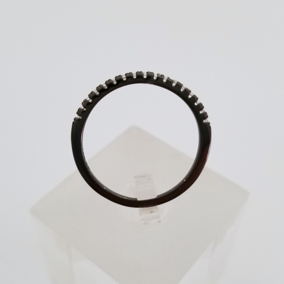 18k Black Gold Pave Band - Picture 4 of 8